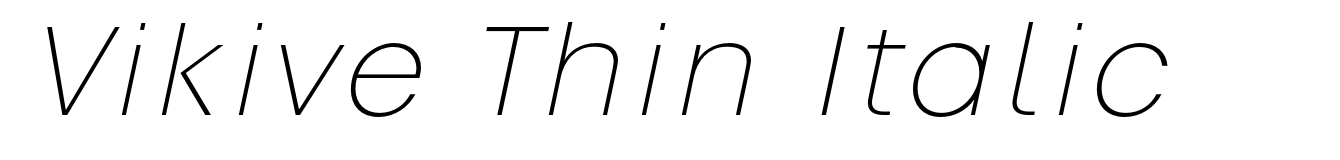 Vikive Thin Italic